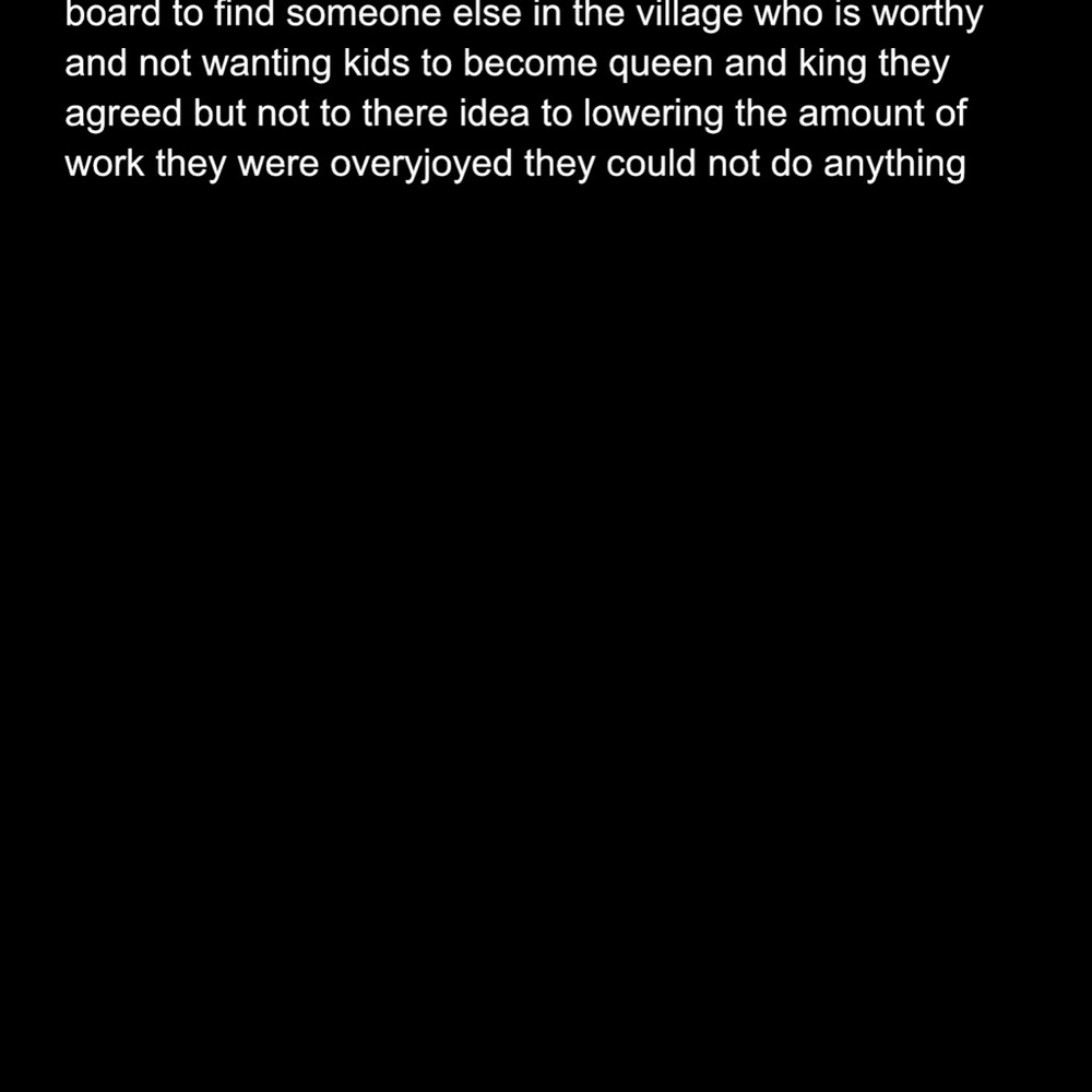Black and white story I wrote